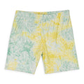 TEXTURED TIE DYE ORANGE GREEN BIKE SHORTS