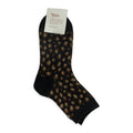 BLACK/BROWN LEOPARD PATTERN CREW SOCKS