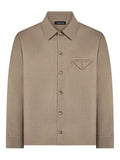 Manière De Voir Leo hatched tailored long sleeve overshirt