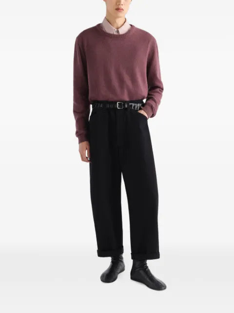 LEMAIRE crew-neck sweater in alpaca wool blend