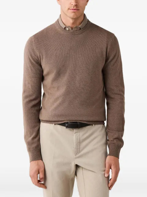 Hackett London elbow-patch crew-neck knit