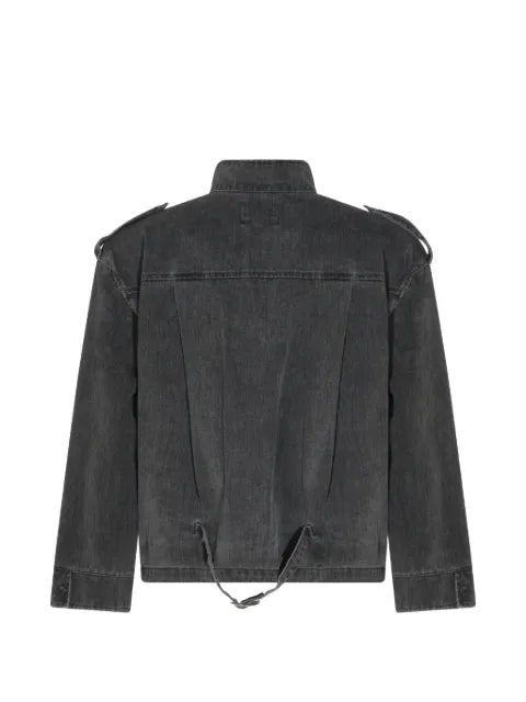 FOUND lobster-clasp epaulette denim jacket