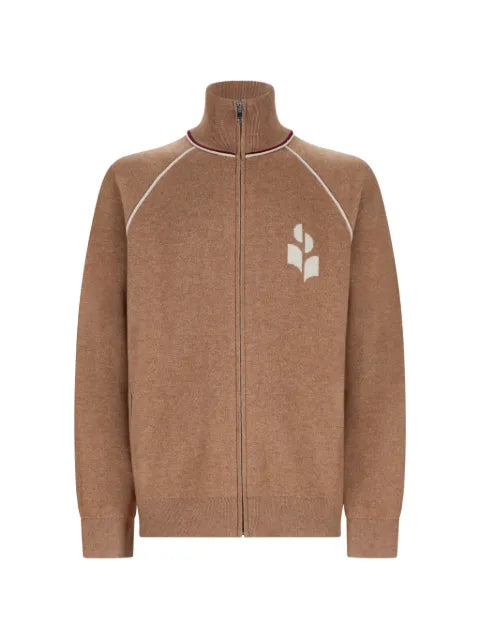 MARANT Sergio logo-embroidered zip-up cardigan