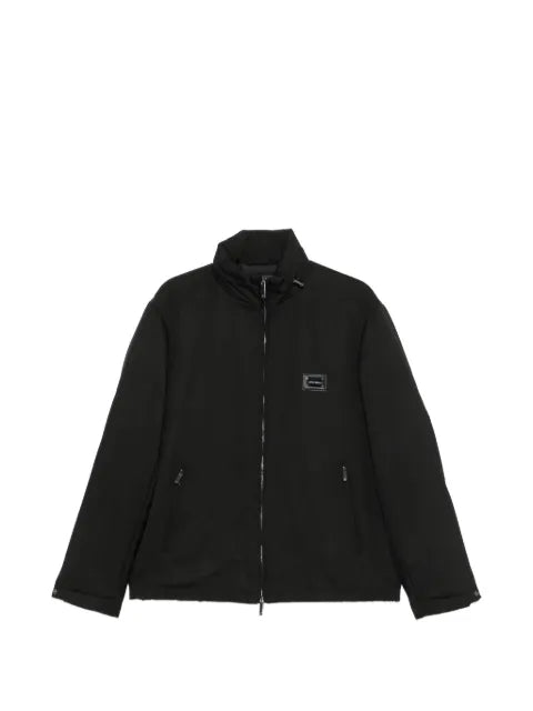 Emporio Armani logo-plaque high-neck jacket