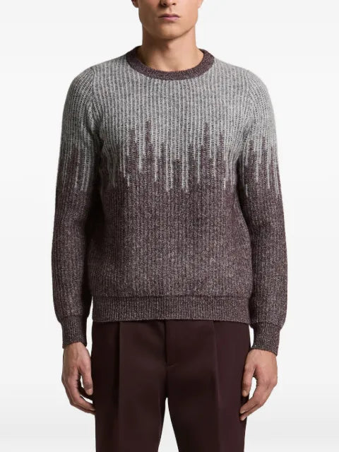 Peserico ribbed-knit two-tone sweater