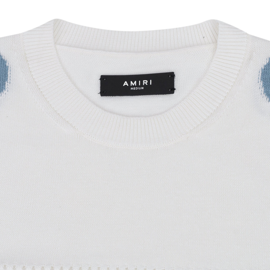 White Cerulean Knit 22 Tee