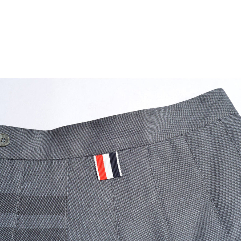 Women's 4-Bar Pleated Mini Skirt | Thom Browne