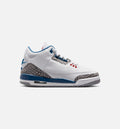 Air Jordan 3 Retro OG True Blue Grade School Lifestyle Shoes - White/Fire Red/True Blue