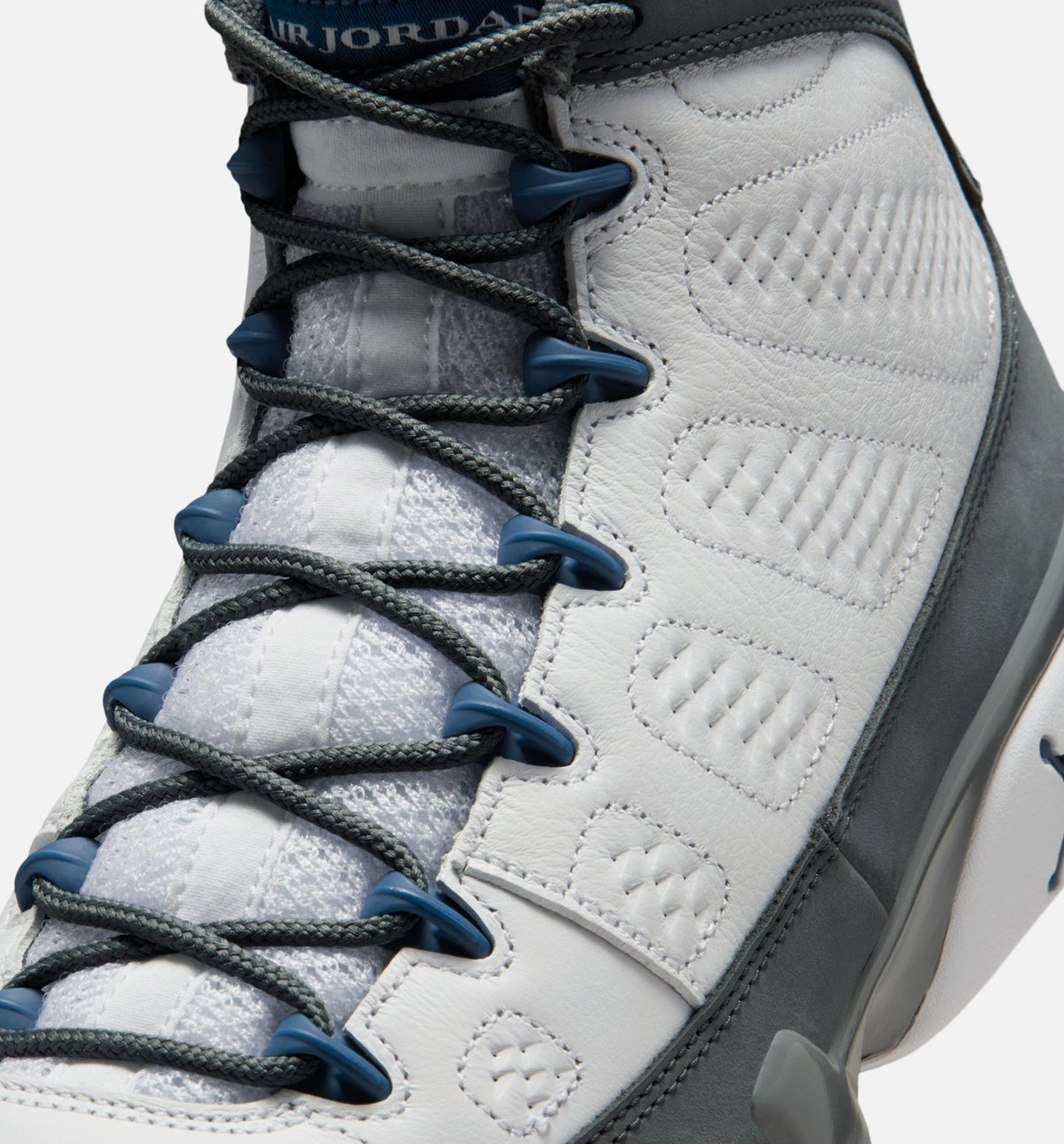 Air Jordan 9 Retro "Flint Grey and French Blue" Men's Shoe – White/French Blue/Flint Grey