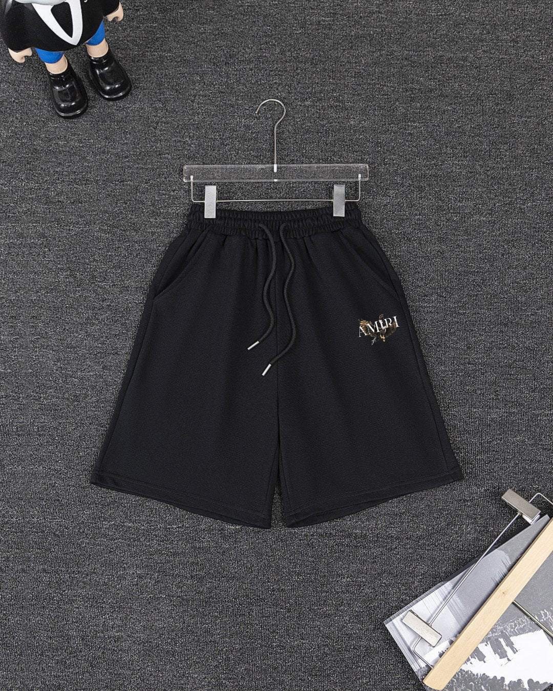 AMIRI Eagle Graphic Short‑Sleeve Tee & Drawstring Shorts Set