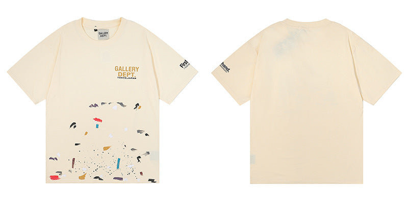 Gallery Dept Tie Dye Washed Graffiti Print Crew Neck T‑Shirt Unisex