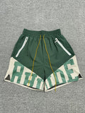 Rhude Color‑Block Zip Pockets Street Shorts ****