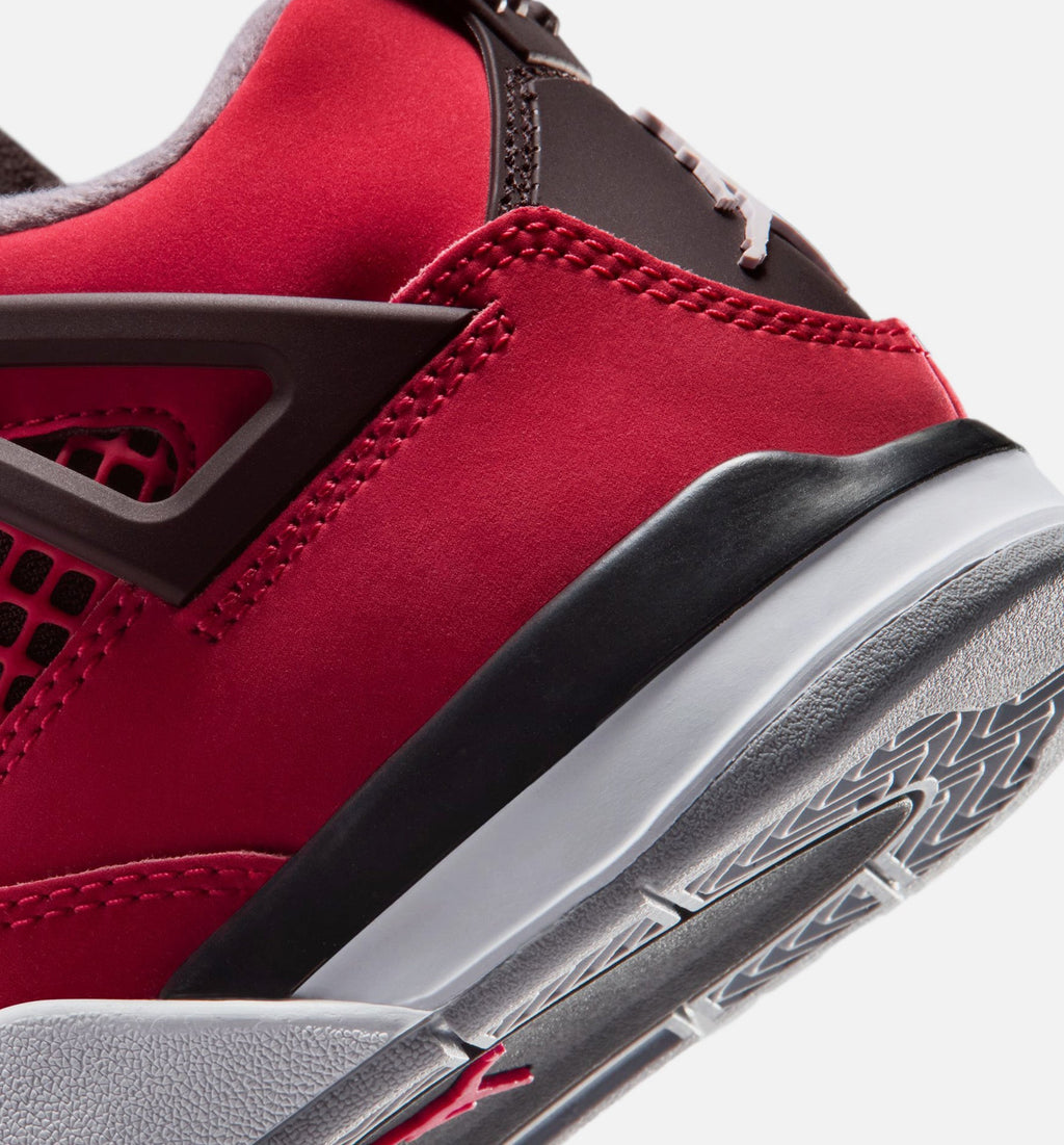 Air Jordan 4 Retro Toro Bravo Preschool – Fire Red/White/Black/Cement Grey
