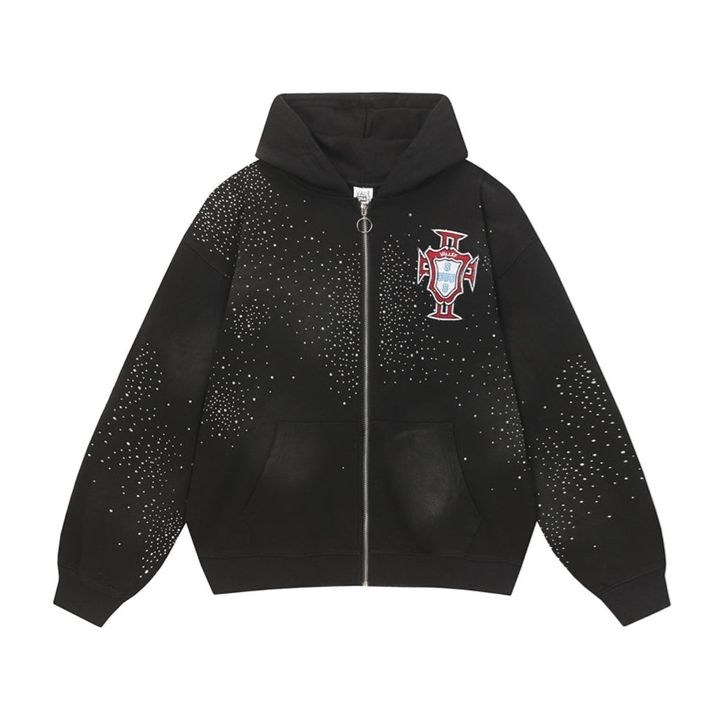 VALLEY Dreams Rhinestone Zip Hoodie
