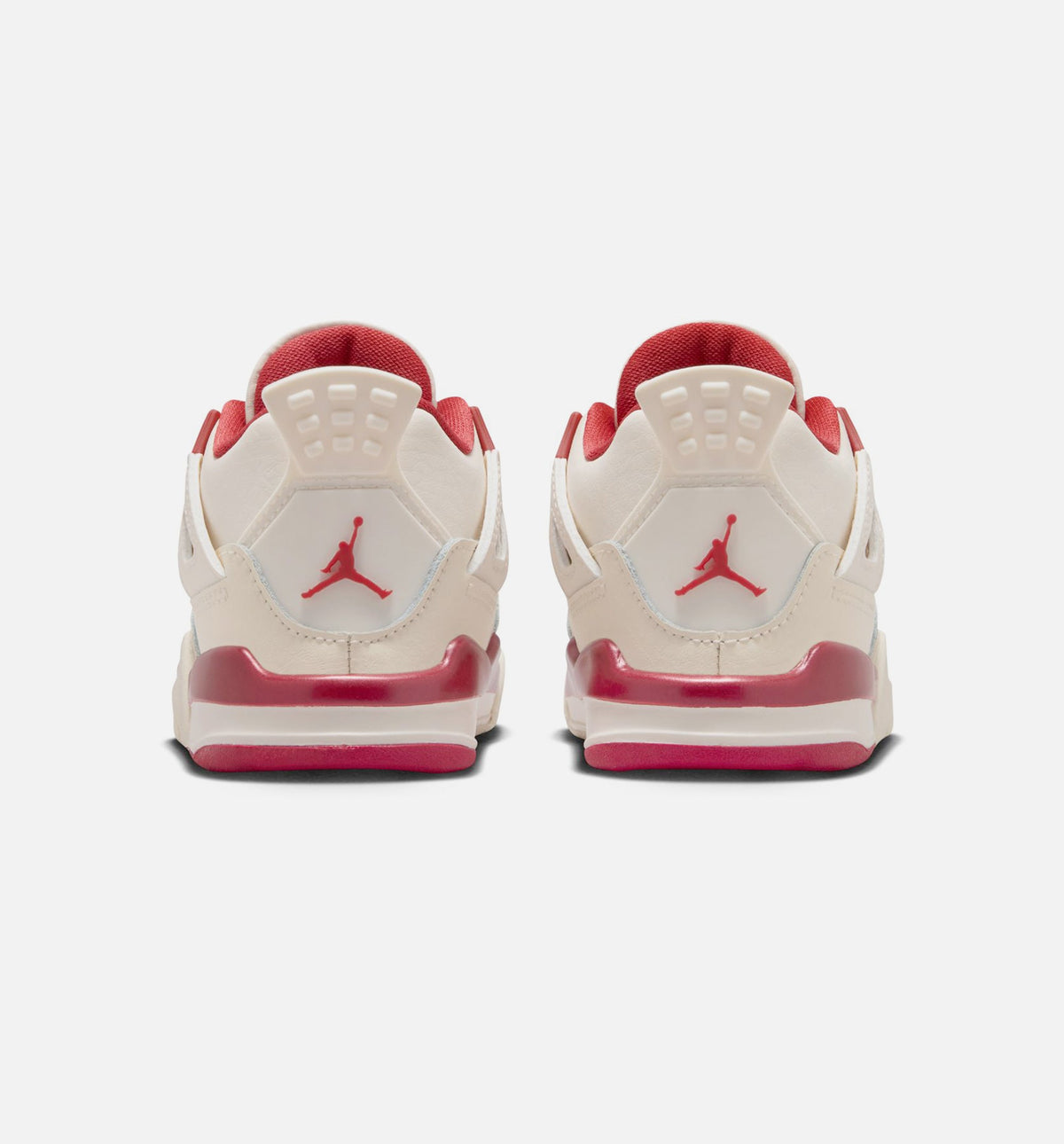 Air Jordan 4 Retro Valentine's Day Infant Sneakers - Pale Ivory/Sierra Red/Tough Red