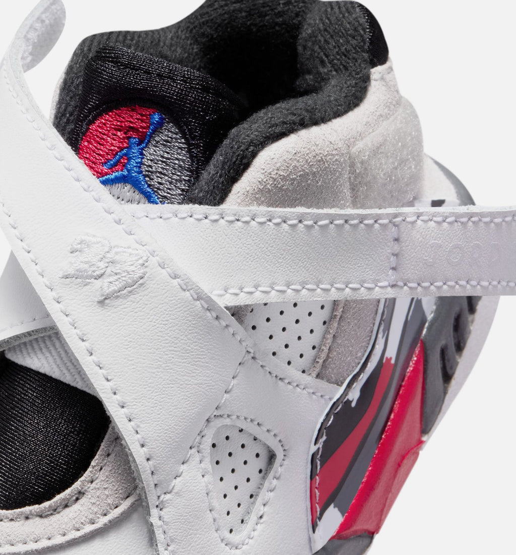 Air Jordan 8 Retro White and True Red | Infant/Toddler Lifestyle Shoe | White/Black/True Red