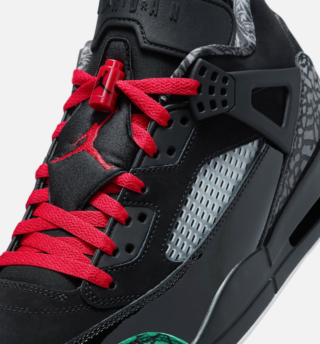 Spizike Low Black and Classic Green | Men's Lifestyle Shoe | Black/Classic Green/White/University Red