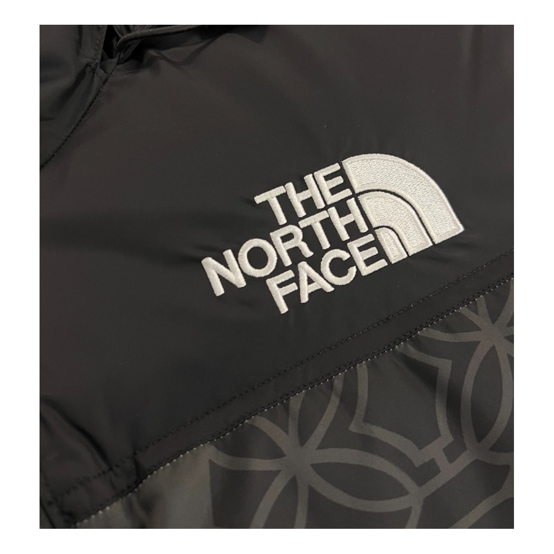 The North Face 1996 Nuptse Patterned Puffer Jacket | Black | 700-Fill Down