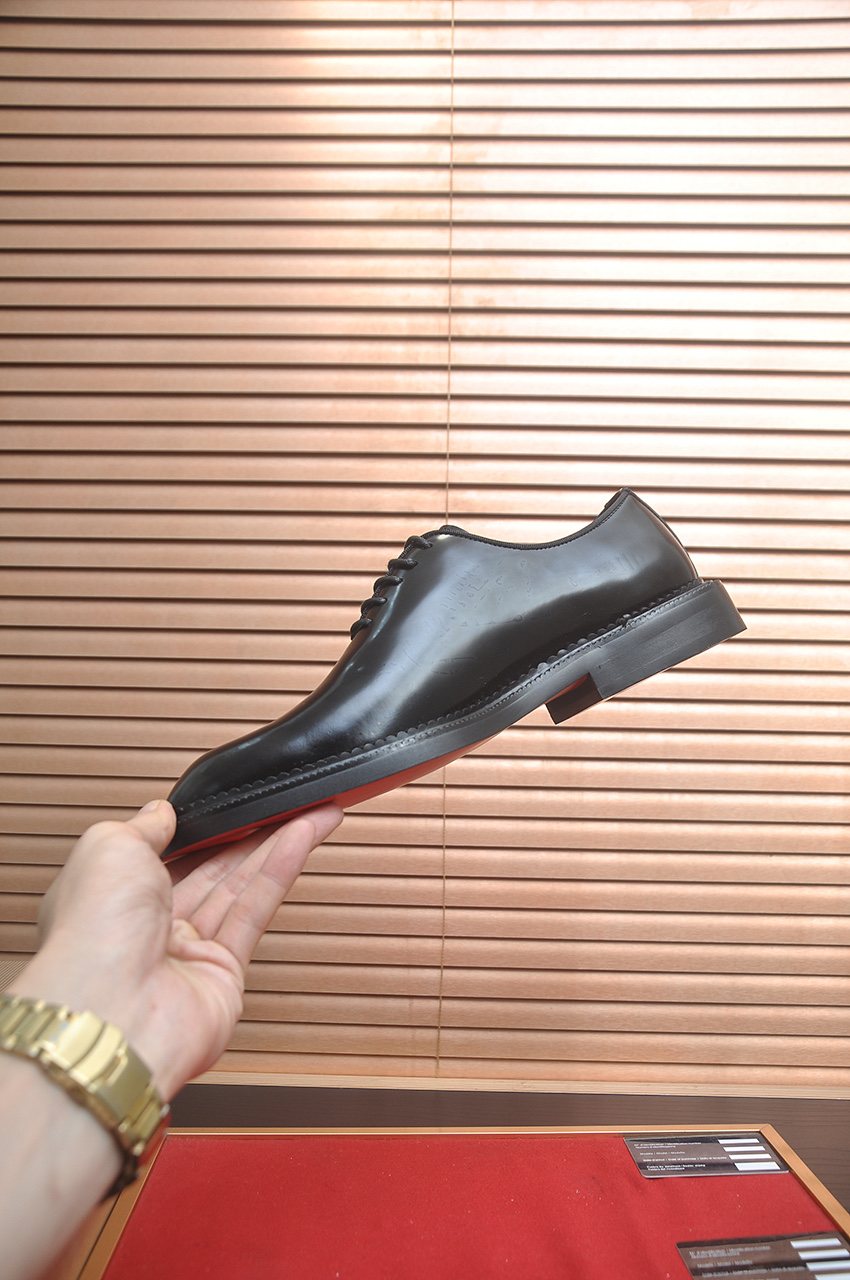 Christian Louboutin Black Lace-Up Dress Shoes
