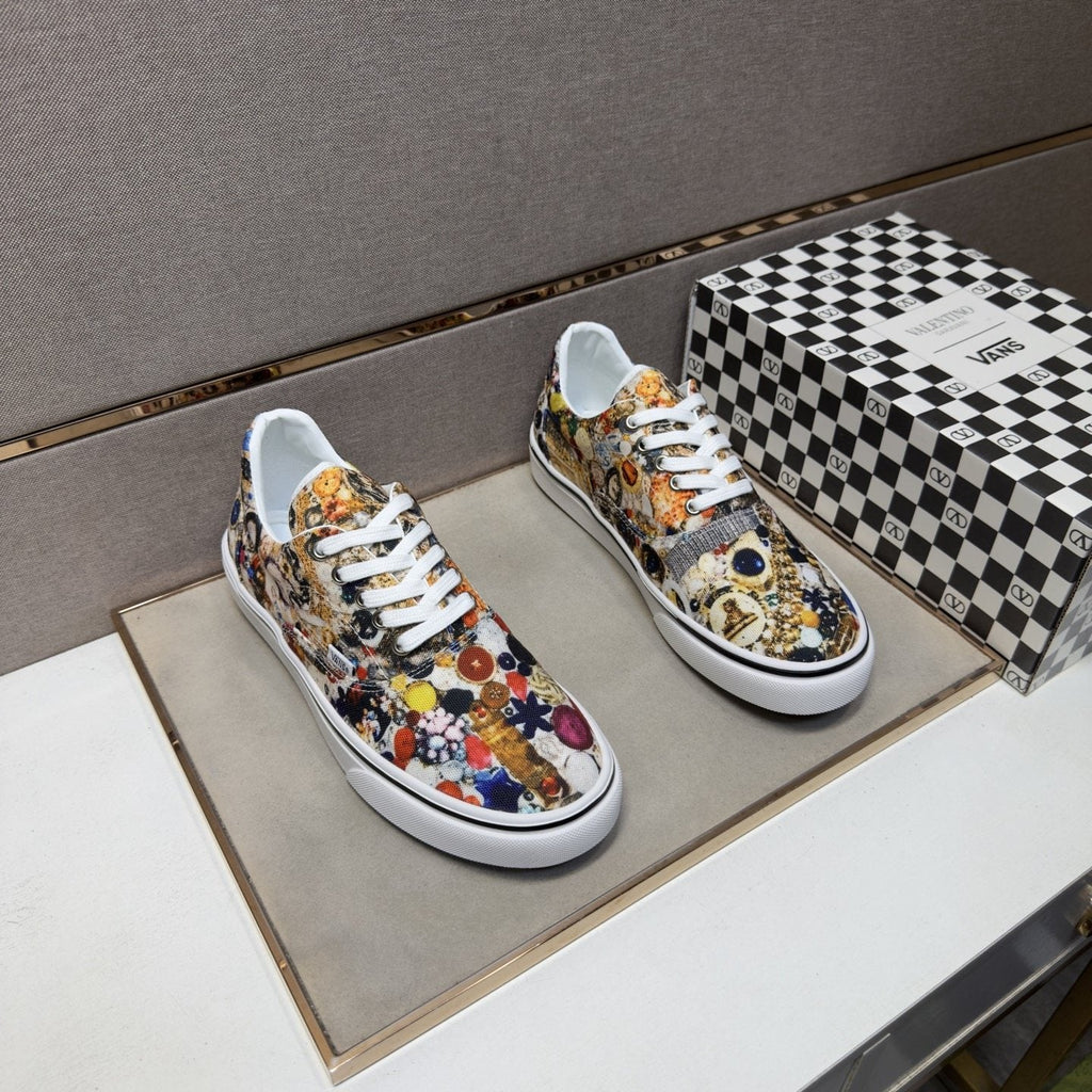 Vans Men's Floral Print Low-Top Sneakers