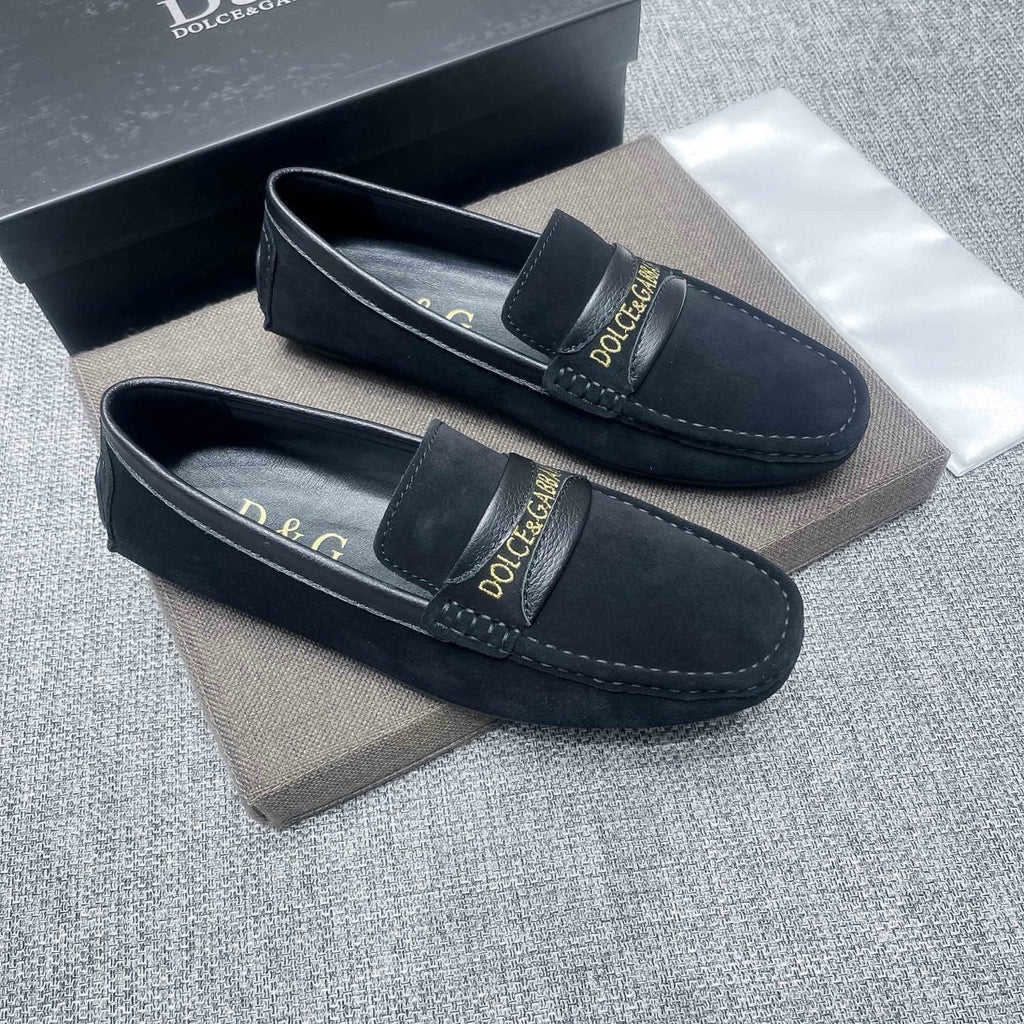 Dolce & Gabbana Men's Gold-Detail Loafers