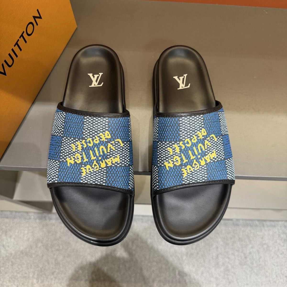 Louis Vuitton Patterned Strap Slides