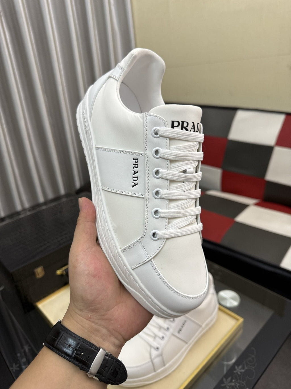 Prada Low-Top Lace-Up Sneakers