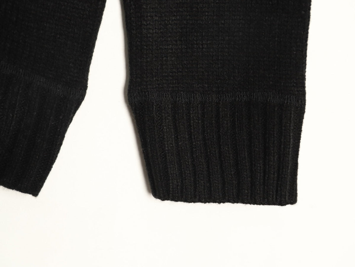 Prada Milano Logo Crewneck Knit Sweater - Black